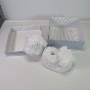 Baby Doudou Et Compagnie Paris Lamb Bootie Slippers Rattles Agbeau